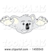 Vector Illustration of a Cartoon Koala Bear Mascot Wrestler Leaping or Swimmer Diving by Mascot Junction