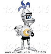 Vector Illustration of a Cartoon Lancer Mascot Holding a Donut by Mascot Junction