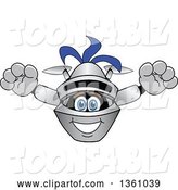Vector Illustration of a Cartoon Lancer Mascot Leaping Forward by Mascot Junction