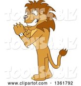 Vector Illustration of a Cartoon Lion Mascot Checking His Watch for the Time, Symbolizing Being Dependable by Mascot Junction