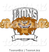 Vector Illustration of a Cartoon Lion Mascot Logo by Mascot Junction