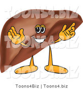 Vector Illustration of a Cartoon Liver Mascot Character by Mascot Junction