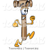 Vector Illustration of a Cartoon Mallet Mascot Running by Mascot Junction