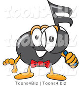 Vector Illustration of a Cartoon Music Note Mascot Looking Through a Magnifying Glass by Mascot Junction