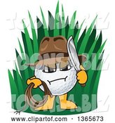 Vector Illustration of a Cartoon out of Bounds Golf Ball Sports Mascot Explorer by Mascot Junction