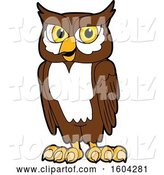 Vector Illustration of a Cartoon Owl School Mascot by Mascot Junction