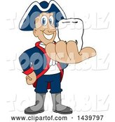 Vector Illustration of a Cartoon Patriot Mascot Holding a Tooth by Mascot Junction