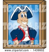 Vector Illustration of a Cartoon Patriot Mascot Portrait by Mascot Junction