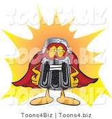 Vector Illustration of a Cartoon Pepper Shaker Mascot Dressed As a Super Hero by Mascot Junction