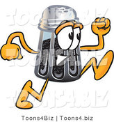 Vector Illustration of a Cartoon Pepper Shaker Mascot Running by Mascot Junction