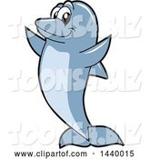 Vector Illustration of a Cartoon Porpoise Dolphin School Mascot by Mascot Junction