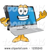 Vector Illustration of a Cartoon Proud PC Computer Mascot by Mascot Junction