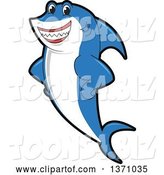 Vector Illustration of a Cartoon Shark School Mascot by Mascot Junction