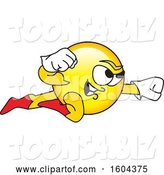 Vector Illustration of a Cartoon Smiley Mascot Super Hero by Mascot Junction