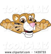 Vector Illustration of a Cartoon Tiger Cub Mascot Leaping by Mascot Junction