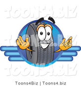 Vector Illustration of a Cartoon Tire Mascot Logo by Mascot Junction