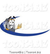 Vector Illustration of a Cartoon Tire Mascot Logo with a Blue Dash by Mascot Junction