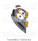 Vector Illustration of a Cartoon Tire Mascot Peeking Around a Corner by Mascot Junction