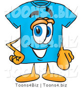 Vector Illustration of a Cartoon T-Shirt Mascot Pointing at the Viewer by Mascot Junction