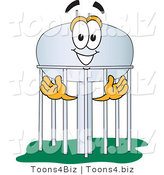 Vector Illustration of a Cartoon Water Tower Mascot - 1 by Mascot Junction