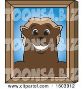 Vector Illustration of a Cartoon Wolverine Mascot Portrait by Mascot Junction