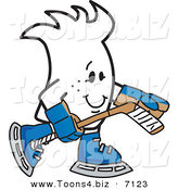Vector Illustration of a Guy Playing Ice Hockey by Mascot Junction