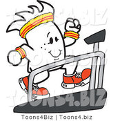 Vector Illustration of a Guy Running on a Treadmill by Mascot Junction
