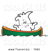 Vector Illustration of a Guy up a Creek Without a Paddle by Mascot Junction