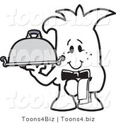 Vector Illustration of a Guy Waiter Serving Food by Mascot Junction
