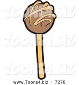 Vector Illustration of a Milk Chocolate Cake Pop by Mascot Junction