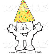 Vector Illustration of a New Year Guy Wearing a Party HatNew Year Guy Wearing a Party Hat by Mascot Junction