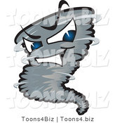 Vector Illustration of a Powerful Cartoon Tornado Mascot by Mascot Junction