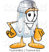 Vector Illustration of a Salt Shaker Mascot Pointing at the Viewer by Mascot Junction