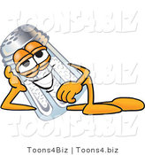 Vector Illustration of a Salt Shaker Mascot Resting His Head on His Hand by Mascot Junction