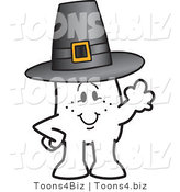 Vector Illustration of a Thanksgiving Guy Wearing a Pilgrim Hat by Mascot Junction