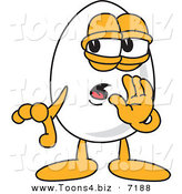 Vector Illustration of an Egg Mascot Whispering by Mascot Junction