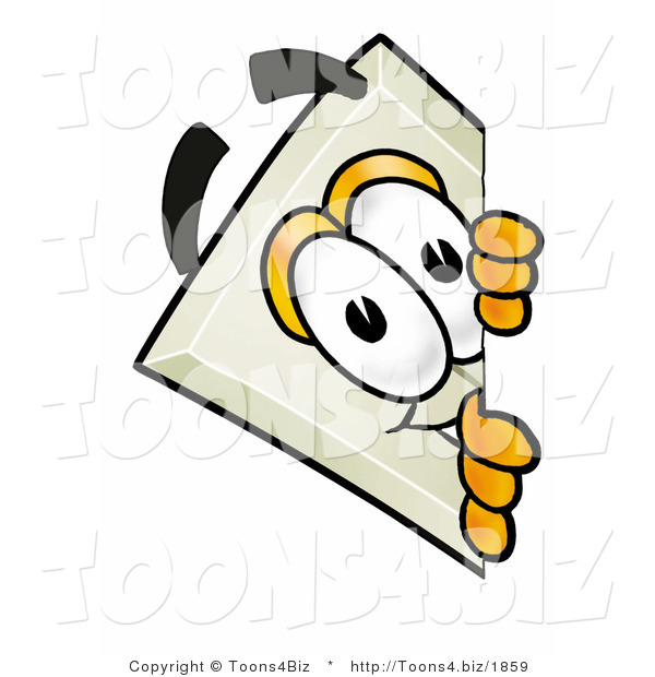 Illustration of a Cartoon Light Switch Mascot Peeking Around a Corner