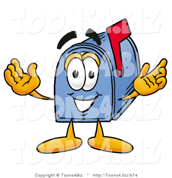 Illustration of a Cartoon Mailbox with Welcoming Open Arms