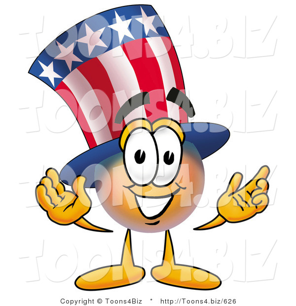Illustration of a Cartoon Uncle Sam Mascot with Welcoming Open Arms