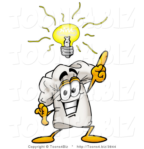 Illustration of a Chef Hat Mascot with a Bright Idea