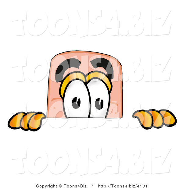 Illustration of an Adhesive Bandage Mascot Peeking over a Surface