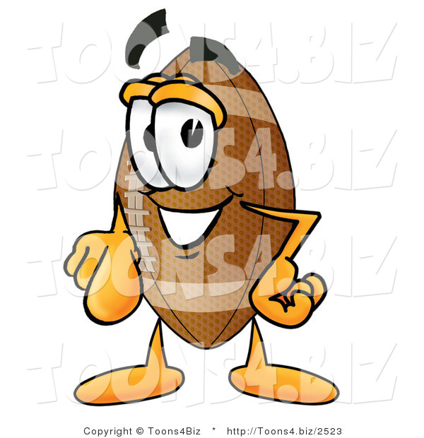 Illustration of an American Football Mascot Pointing at the Viewer