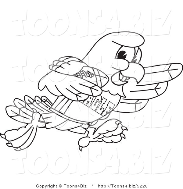 Vector Illustration of a Bald Eagle in a Sports Jersey Outline