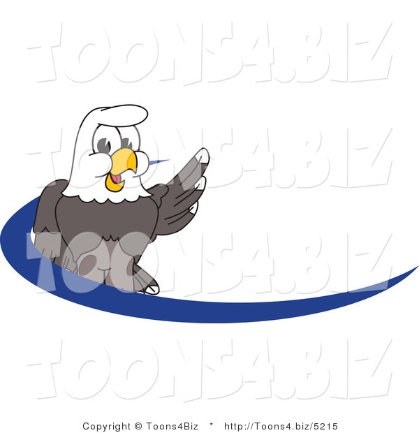 Vector Illustration of a Bald Eagle Mascot Dash Logo