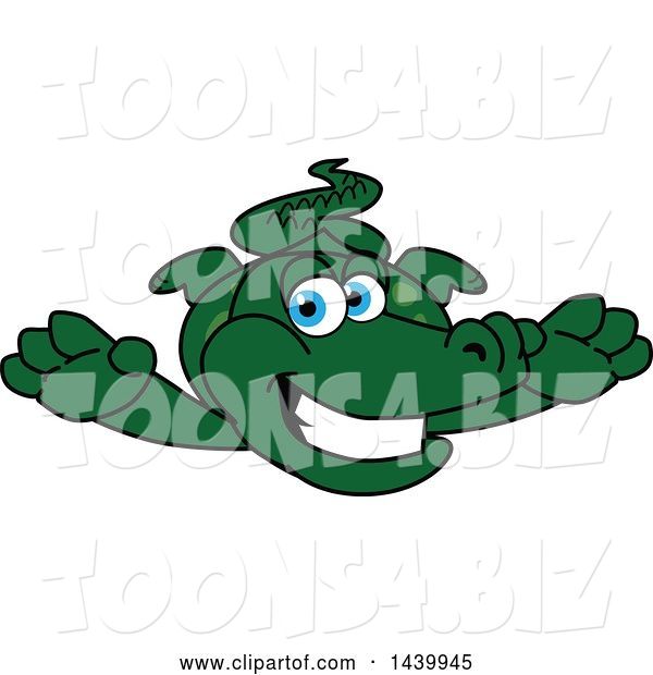 Vector Illustration of a Cartoon Alligator Mascot Leaping