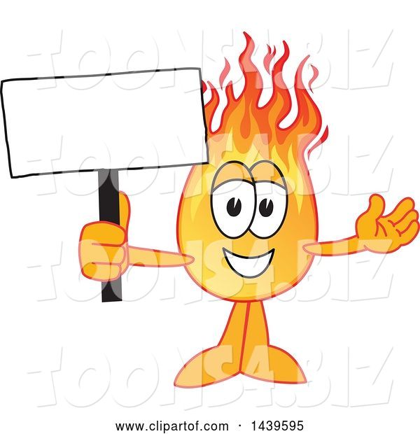 Vector Illustration of a Cartoon Comet Mascot Holding a Blank Sign