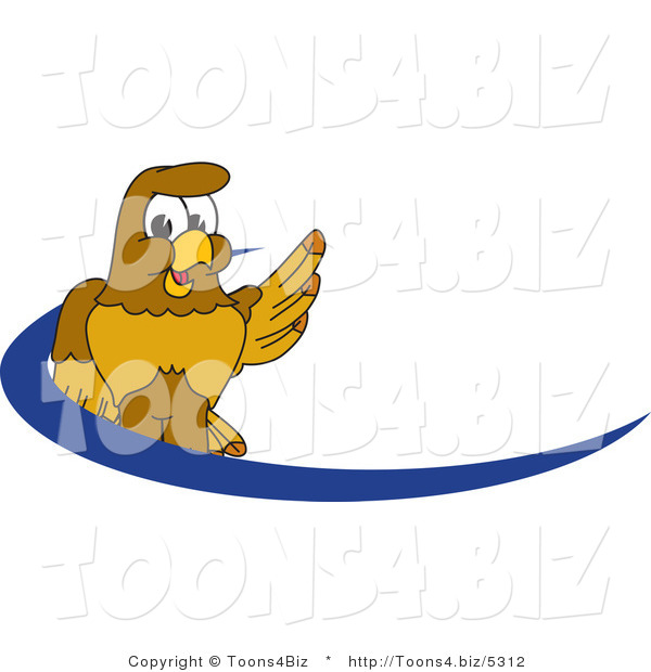 Vector Illustration of a Cartoon Hawk Mascot Character Dash Logo