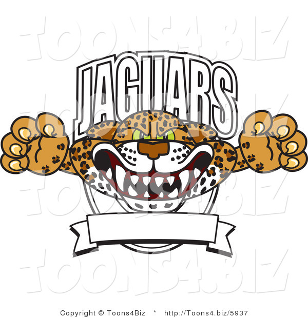 Vector Illustration of a Cartoon Jaguars Mascot Logo