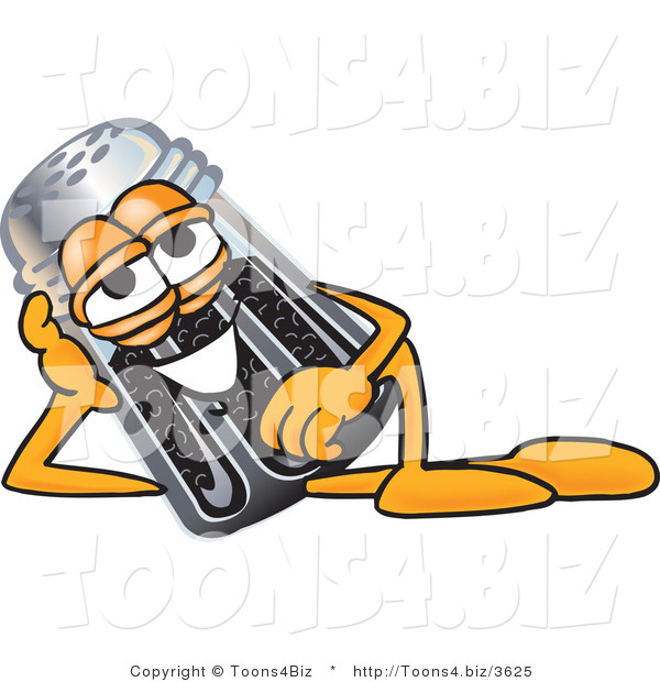 Vector Illustration of a Cartoon Pepper Shaker Mascot Resting His Head on His Hand