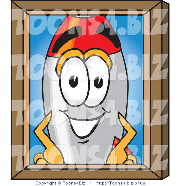 Vector Illustration of a Cartoon Rocket Mascot Portrait